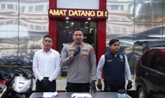 Kapolres Gowa Pimpin Konferensi Pers, 7 Pelaku Sindikat Curanmor Lintas Kabupaten Diamankan