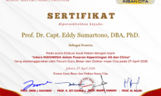 Peran Akademisi dalam Isu Global: Prof. Dr. Capt. Eddy Sumartono Hadiri Diskusi Nasional Insan Cita