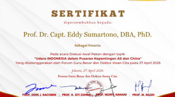 Peran Akademisi dalam Isu Global: Prof. Dr. Capt. Eddy Sumartono Hadiri Diskusi Nasional Insan Cita