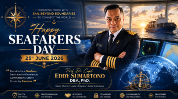 Pesan Prof. Dr. Capt. Eddy Sumartono di Hari Pelaut se Dunia 2026, Mengukir Masa Depan Maritim: Seruan Strategis bagi Sang Penakluk Ombak